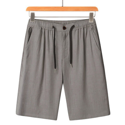 Buddha Stones Summer Casual Mandarin Collar Solid Short Sleeve Shirt Drawstring Pants Men's Matching Sets With Pockets - Light Gray Pants - US/UK/AU46，EU56 (5XL) - image 21