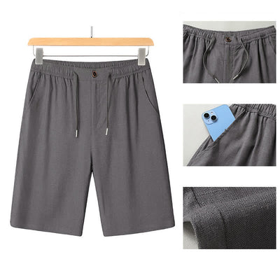 Buddha Stones Summer Casual Mandarin Collar Solid Short Sleeve Shirt Drawstring Pants Men's Matching Sets With Pockets - image 14