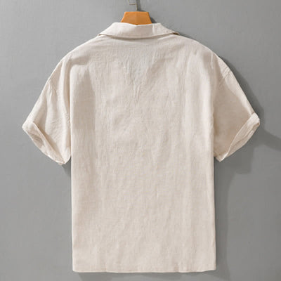 Buddha Stones Summer Casual Minimalist Solid Men's Short Sleeve Shirts - image 1