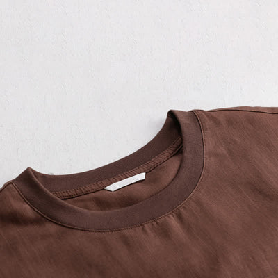 Buddha Stones Summer Casual Minimalist Solid Men's Short Sleeve T-Shirts With Patch Pocket - image 15