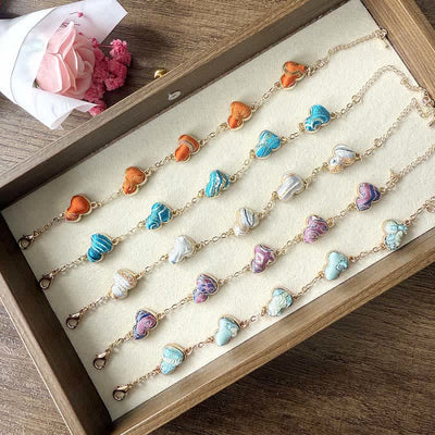 Buddha Stones Song Brocade Copper Gourd Blessing Gold Tone Bracelet - image 11