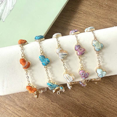 Buddha Stones Song Brocade Copper Gourd Blessing Gold Tone Bracelet - image 10