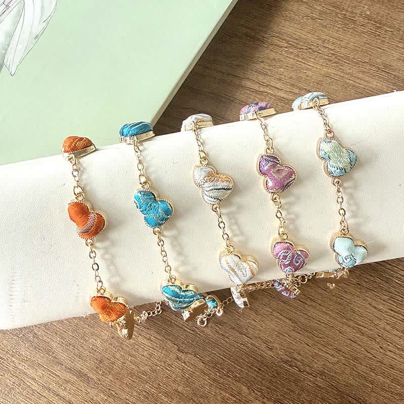 Buddha Stones Song Brocade Copper Gourd Blessing Gold Tone Bracelet - image 10