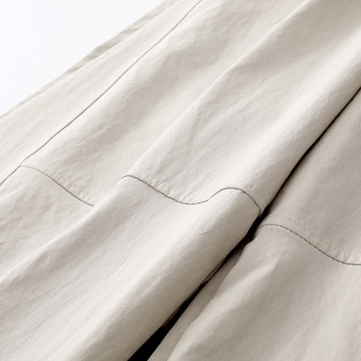 Buddha Stones Summer Casual Minimalist Drawstring Solid Cotton Ankle Pants Women's Harem Pants With Pocket - image 14