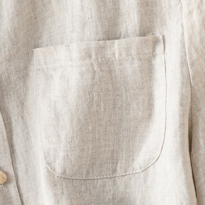 Buddha Stones Summer Casual Minimalist Button-Up Solid Women's Short Sleeve Shirts With Patch Pocket - image 18