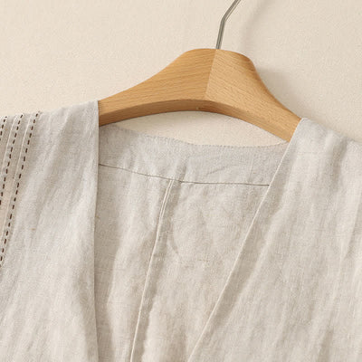 Buddha Stones Summer Casual Minimalist Button-Up Solid Women's Sleeveless Shirts Tank Top - image 2