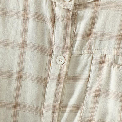 Buddha Stones Summer Casual Vintage Plaid Women's Short Sleeve Shirts With Patch Pocket - image 24