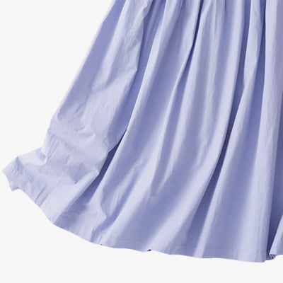 Buddha Stones Summer Casual Vintage Button-Up Solid Lace-up Women's Short Sleeve Dresses With Pocket - image 4