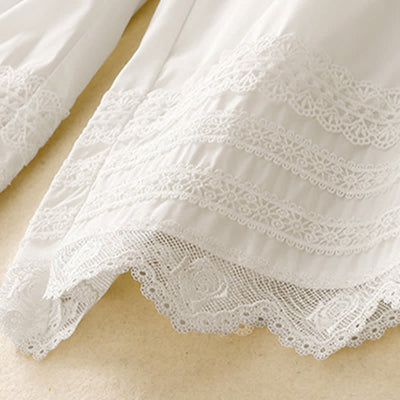 Buddha Stones Summer Elegant Casual Drawstring Solid Lace-trimmed Hem Ankle Pants Women's Wide Leg Pants - image 14