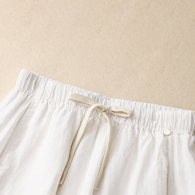 Buddha Stones Summer Casual Minimalist Drawstring Solid Ankle Pants Women's Straight Leg Pants With Pocket - image 5