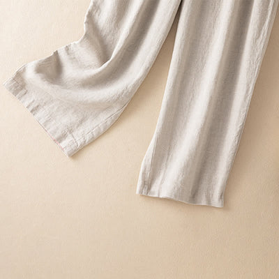Buddha Stones Summer Casual Minimalist Drawstring Solid Ankle Pants Women's Harem Pants With Pocket - image 11