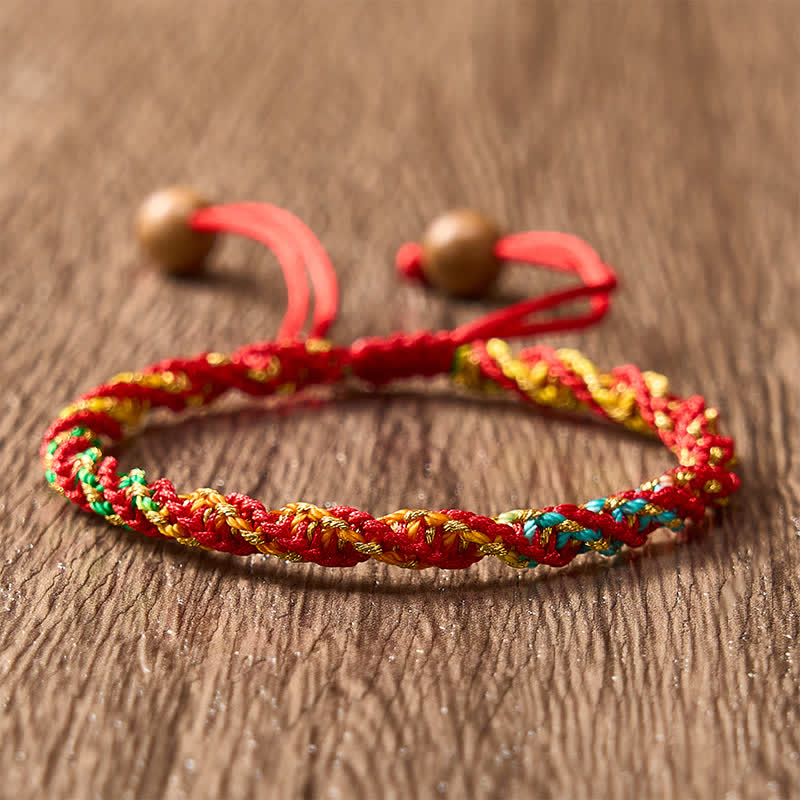 Buddha Stones Colorful String Grounding Vintage Ethnic Bracelet - image 2