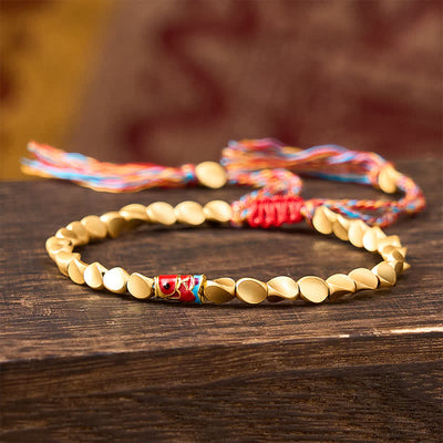 Buddha Stones Copper Koi Fish Success Vintage Ethnic Bracelet - image 2