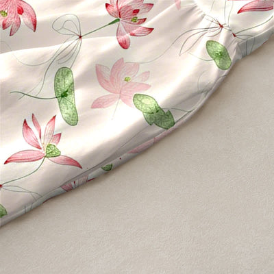 Buddha Stones Summer Casual Lotus Leaves Pattern Women's Summer Sleeveless Midi Dress With Pockets - image 2