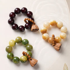 Buddha Stones White Bodhi Seed Lotus Pod Grounding Hand-Polished Tactile Meditation Beads Decorations - image 0