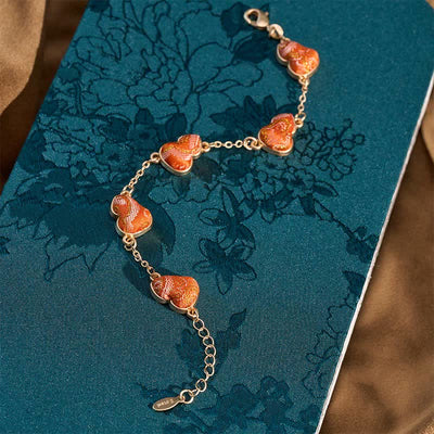 Buddha Stones Song Brocade Gourd Water Ripples Good Fortune Chinese Vintage Bracelet - image 3