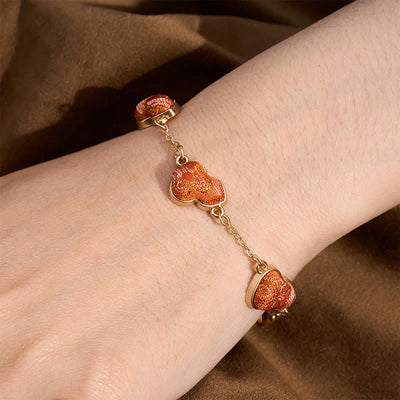 Buddha Stones Song Brocade Gourd Water Ripples Good Fortune Chinese Vintage Bracelet - image 4