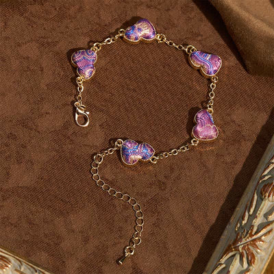 Buddha Stones Song Brocade Copper Gourd Blessing Gold Tone Bracelet - image 2