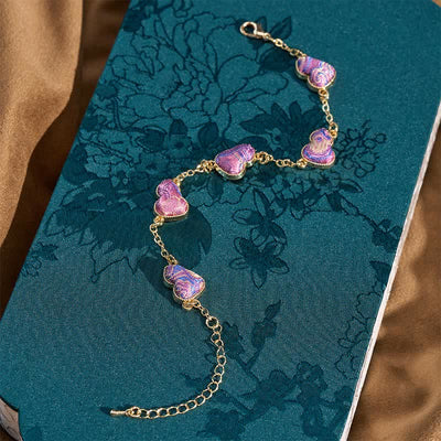 Buddha Stones Song Brocade Copper Gourd Blessing Gold Tone Bracelet - image 3
