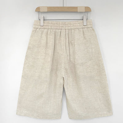 Buddha Stones Summer Casual Minimalist Drawstring Solid Men's Shorts With Pockets - image 9