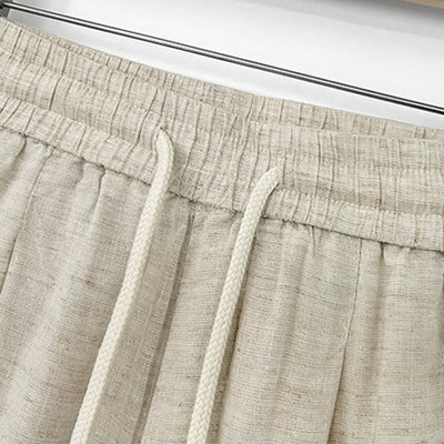 Buddha Stones Summer Casual Minimalist Drawstring Solid Men's Shorts With Pockets - image 12