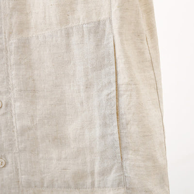Buddha Stones Summer Minimalist Button-Up Solid Cotton Linen Men's Short Sleeve Shirts With Pocket - image 17
