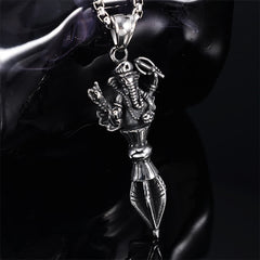 Buddha Stones Stainless Steel Ganesh Vajra Spiritual Power Pendant Necklace - Ganesh(Strength♥Wisdom) - image 0