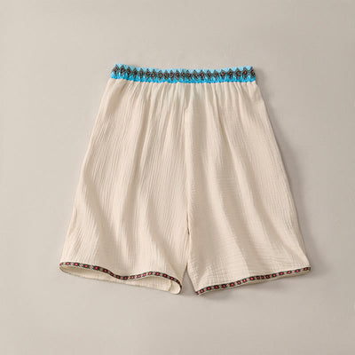 Buddha Stones Summer Boho Casual Drawstring Geometric Bermuda Shorts Men's  With Pockets - image 1