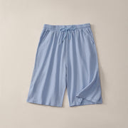 Foviel Sommer Casual Zugzug einfarbig Bermuda Shorts Damen gerade Bein Hose mit Taschen