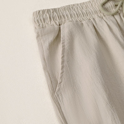 Buddha Stones Summer Casual Drawstring Solid Bermuda Shorts Women's Straight Leg Pants With Pockets - image 3