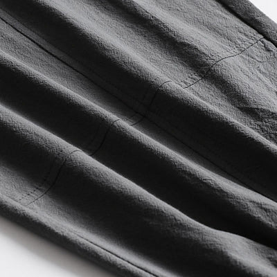 Buddha Stones Summer Casual Drawstring Elastic Waist Solid Ankle Pants Men's Tapered Pants With Pockets - image 7