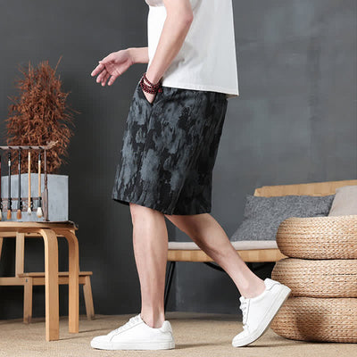 Buddha Stones Summer Casual Minimalist Drawstring Solid Men's Shorts With Pocket - image 22