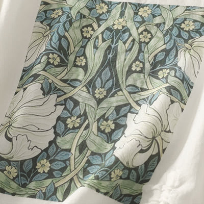 Buddha Stones Summer Casual Vintage Drawstring Abstract Flowers Print Women's Short Sleeve T-Shirts - image 17