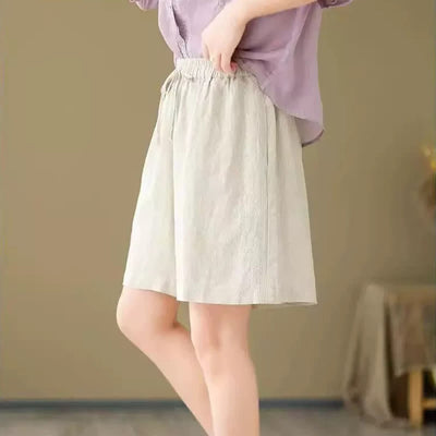 Buddha Stones Summer Casual Drawstring Solid Women's Shorts With Pocket - image 22