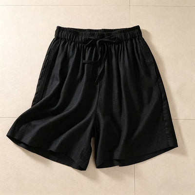 Buddha Stones Summer Casual Drawstring Solid Women's Shorts With Pocket - Black - US12, UK/AU16, EU44 (3XL) - image 5