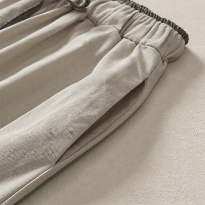 Buddha Stones Summer Casual Minimalist Drawstring Solid Cropped Pants Women's Harem Pants With Pocket - image 17