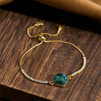 Buddha Stones Copper Luck Song Brocade Square Adjustable Bracelet - image 1