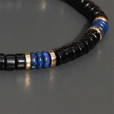 FREE Today: Serenity and Support Lapis Lazuli Black Onyx Cube Bead Bracelet - image 4