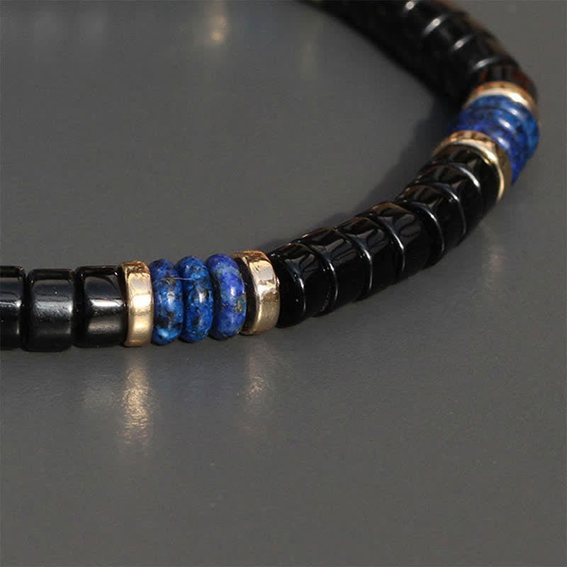 FREE Today: Serenity and Support Lapis Lazuli Black Onyx Cube Bead Bracelet - image 4