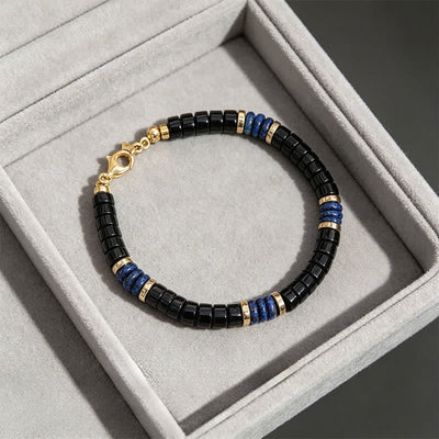 FREE Today: Serenity and Support Lapis Lazuli Black Onyx Cube Bead Bracelet - image 2