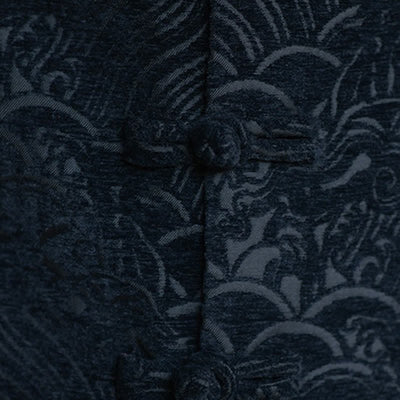 Buddha Stones Fall Tang Style Vintage Mandarin Collar Frog Button Abstract Jacquard Men's Sleeveless Shirts - image 11