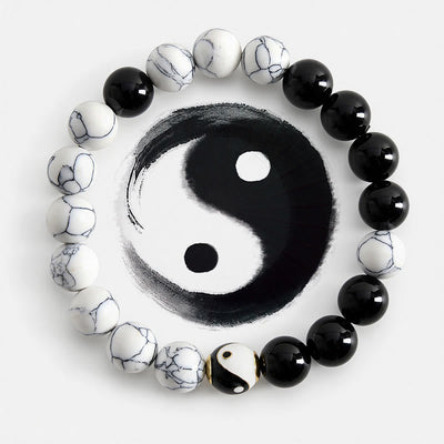 Buddha Stones Copper Yin Yang Balance Tibetan Round Bracelet - Yin Yang(Balance ♥ Harmony) - image 0