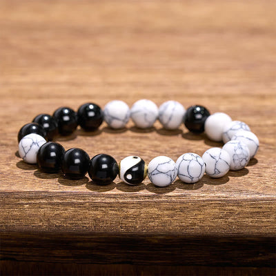Buddha Stones Copper Yin Yang Balance Tibetan Round Bracelet - image 9