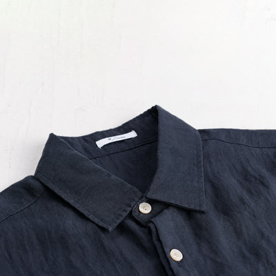 Buddha Stones Summer Casual Minimalist Patch Pocket Solid Men's Short Sleeve Shirts - image 2