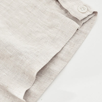 Buddha Stones Summer Casual Minimalist Solid Linen Crew Neck Men's Short Sleeve T-Shirts - image 6