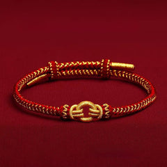 Buddha Stones Red String Chinese Zodiac Luck Braided Knot Bracelet - Horse - Wrist Circumference: 14–20 cm - image 0
