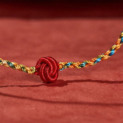 Buddha Stones Hand-Woven Colorful Red String Protection Bracelet - image 6