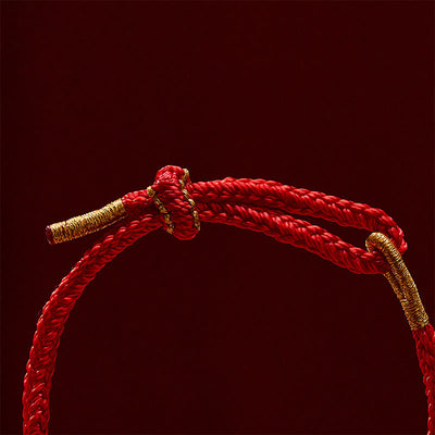 Buddha Stones Hand-Woven Red String Peach Blossom Sunflower Luck Bracelet - image 19