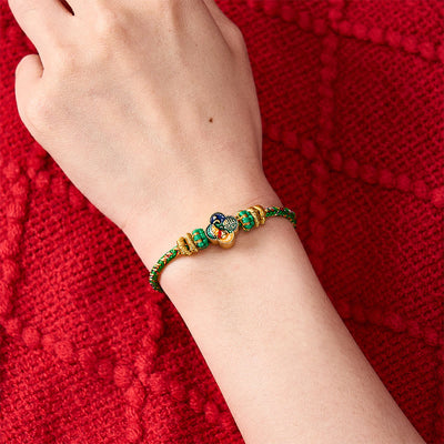 Buddha Stones Hand-Woven Koi Fish Fu Character Success Rope Bracelet - image 4