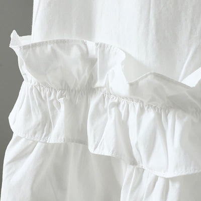 Buddha Stones Summer Casual Minimalist Solid Ruffle Hem Women's Short Sleeve Dress - image 13